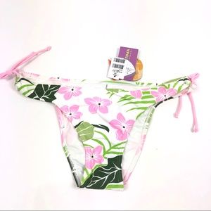 Cia Maritima Cheeky bikini bottoms hibiscus pink